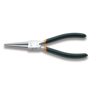 Long round knurled nose pliers,  slip-proof double layer PVC coated handles