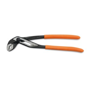 Slip joint pliers, phosphated, overlapping joint, PVC-coated handles