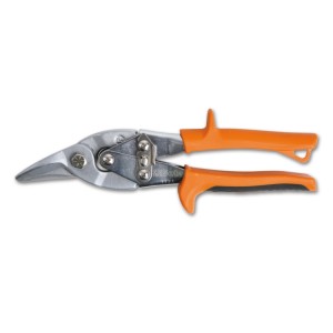 Right cut compound leverage shears,  curved blades