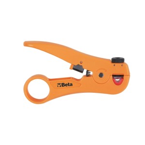 Cable stripping tool, pocket size, with cutting device