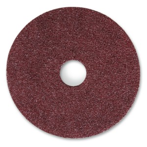 Fibre discs with corundum cloth