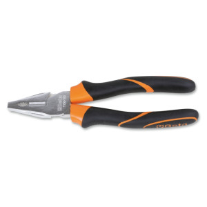 Combination pliers bright chrome-plated,  bi-material handles