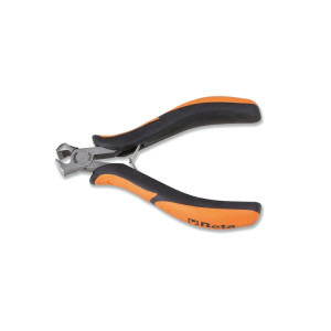 End semi-flush cutting nippers bi-material handles