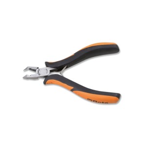 End flush oblique cutting nippers  bi-material handles