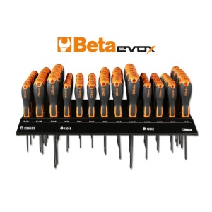 Wall-mounted display with 85 screwdrivers