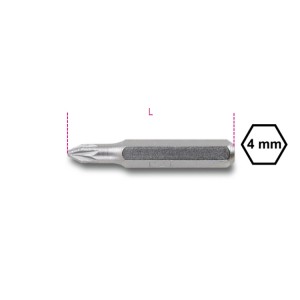 4-mm bits for slotted head Pozidriv® - Supradriv® screws
