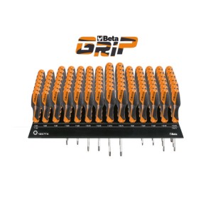 Wall-mounted display  with 62 screwdrivers