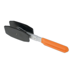 Tool for manually pushing back brake pistons, with ratchet