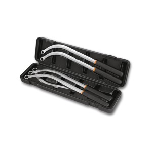 Set of 5 ring wrenches for belt tightening nuts