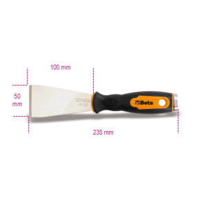 Flat putty knife scraper