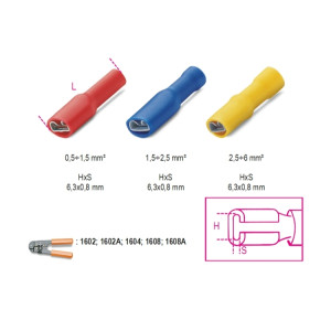 Insulated quick female terminals