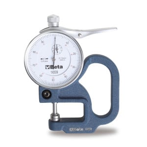 Thickness gauge with dial indicator,  reading to 0.01 mm