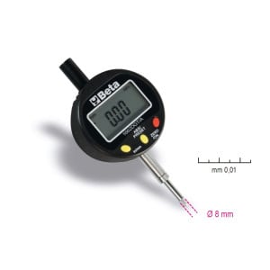 Digital dial indicator,  reading to 0.01 mm