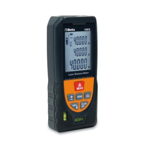 Laser distance meter, multipurpose, 40 m, with positioning levels
