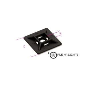 Cable tie mounts - two-way, UV resistant