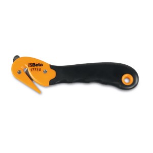 Safety utility knife with round blade