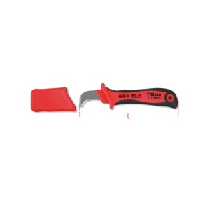 Cable stripping knife, insulated