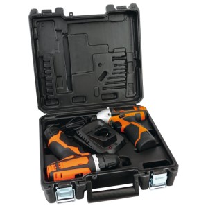 12V kit of ultracompact drill + 1/4" HEX reversible impact wrench