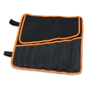 Roll-up tool wallet made of durable polyester, empty