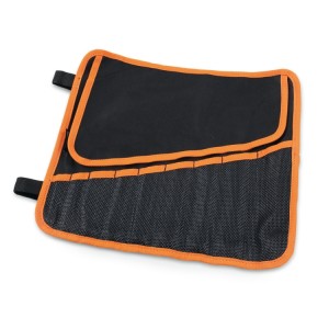 Roll-up tool wallet made of durable polyester, empty