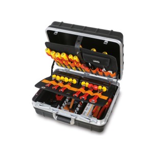 Tool cases with assortments of tools  for electronic and electrotechnical maintenance