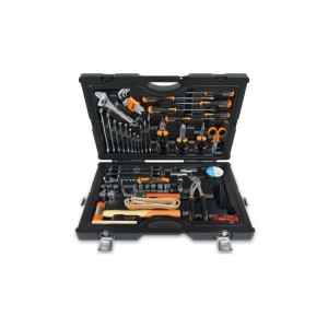 Assortment of 55 tools  for nautical maintenance with case