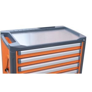 Stainless steel worktop for mobile roller cab item C37