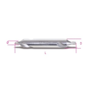 Ground centre drill bits, 60° countersink angle, made of HSS