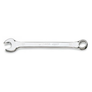 Combination wrenches, open and offset  ring ends, bright chrome-plated