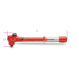 Click-type torque wrench  with reversible ratchet