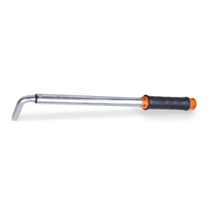 Click-type torque wrench with L-shaped lever