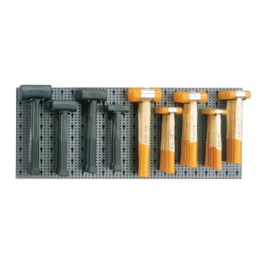 Assortment of 29 tools,  with hooks without panel