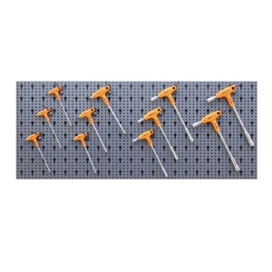 Assortment of 28 tools,  with hooks without panel