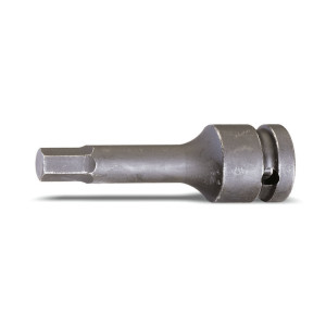 Impact socket drivers for hexagon screws, 3/4" female square drive, phosphated