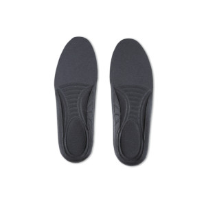 Anatomically shaped underfoot covers made of polyurethane foam,  with cushioning heel lift