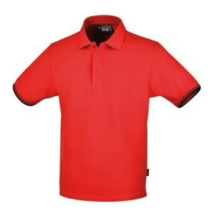 Three-button polo shirt, 100% cotton, 200 g/m2, red