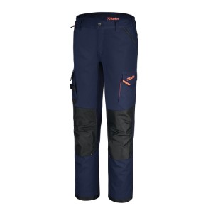 Work trousers, multipocket style, with stretch fabric inserts