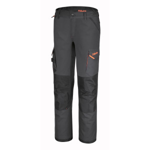 Work trousers, multipocket style, with stretch fabric inserts