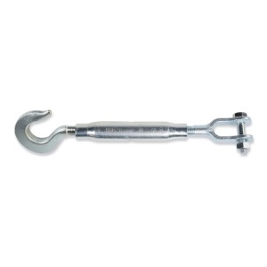 Hook and jaw turnbuckle,  pipe bodies DIN 1478, galvanized