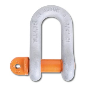 Straight shackles with screw collar pin,  high-tensile alloy steel, GRADE 6, hot-dipped galvanized body