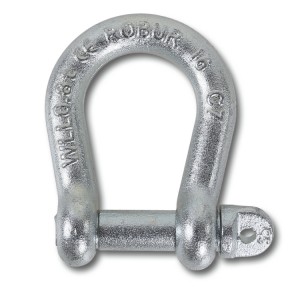Lifting BOW shackles,  hot forged carbon steel, galvanized