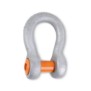 Bow shackles with square sunken hole screw pin,  high-tensile alloy steel, GRADE 6, hot-dip galvanized body