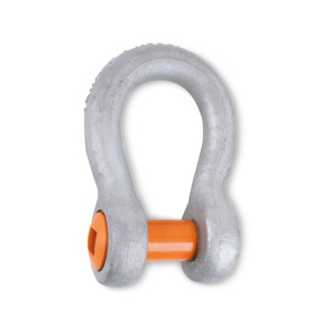 Bow shackles with square sunken hole screw pin,  high-tensile alloy steel, GRADE 6, hot-dip galvanized body