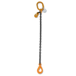 Lifting chain slings, 1 leg, with self-locking and clevis grab hooks, grade 8