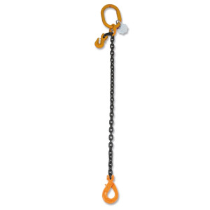 Lifting chain slings, 1 leg, with self-locking and clevis grab hooks, grade 8