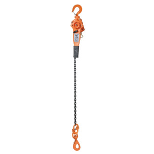 Hand lever hoist with self-locking hook