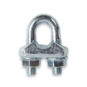 Wire rope clips, flanged nuts hot forged steel body, galvanized