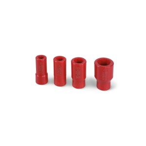 Set of hexagon hand sockets, 3/8" female drive, made from special polyamide-based technopolymers
