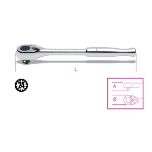 1/2”drive reversible ratchet  with metal handle