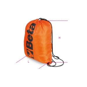 Rucksack with casing, made of waterproof 210D polyester, 33x45 cm